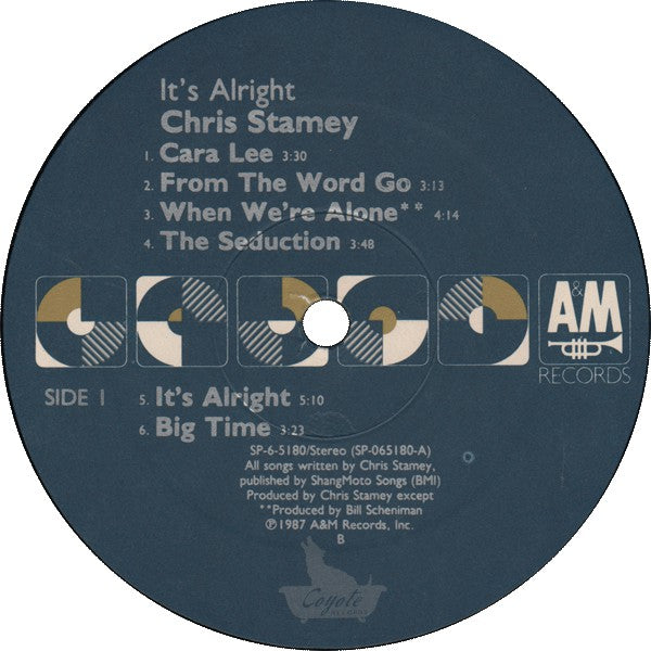 Chris Stamey : It's Alright (LP, Album)