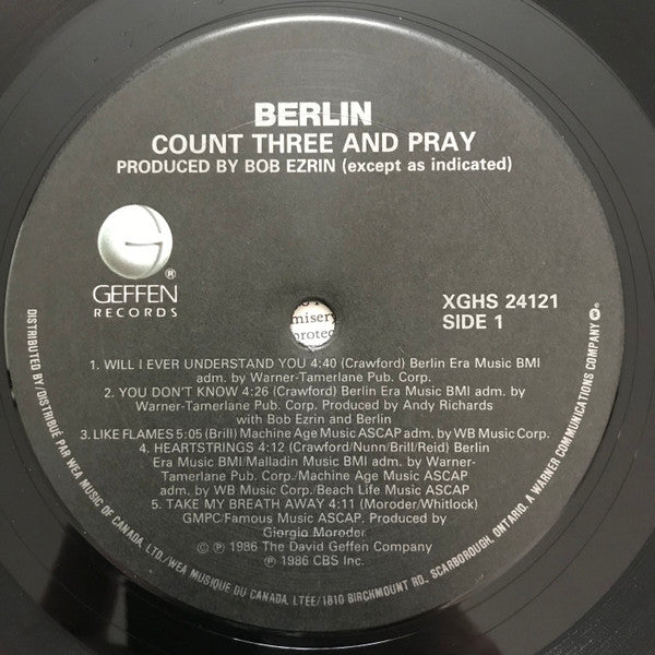 Berlin : Count Three & Pray (LP, Album)