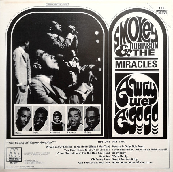 The Miracles : Away We A Go-Go (LP, Album, RE)