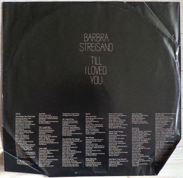 Barbra Streisand : Till I Loved You (LP, Album, Don)