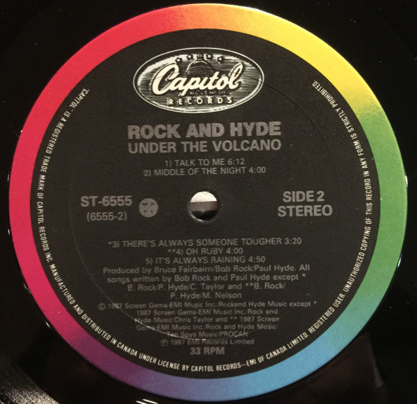 Rock And Hyde : Under The Volcano (LP, Album)