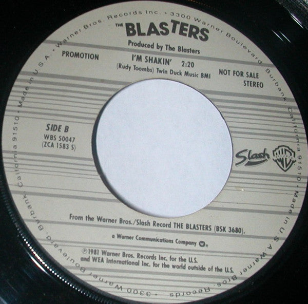 The Blasters : I'm Shakin' (7", Single, Promo)