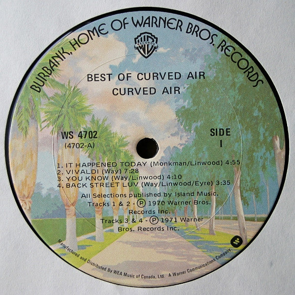 Curved Air : The Best Of Curved Air (LP, Comp)