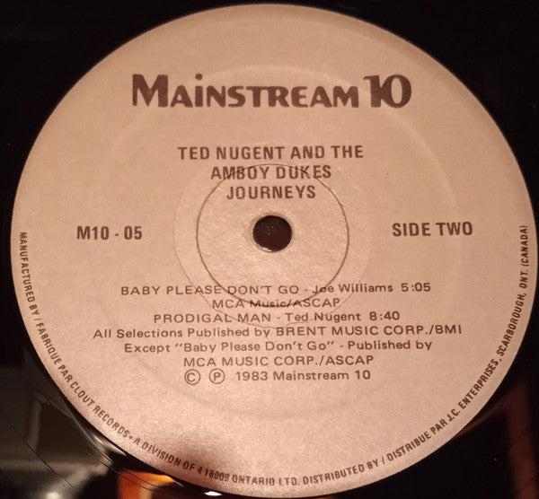 Ted Nugent And The Amboy Dukes : Journeys (LP, Comp)