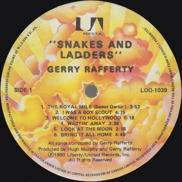 Gerry Rafferty : Snakes And Ladders (LP, Album)