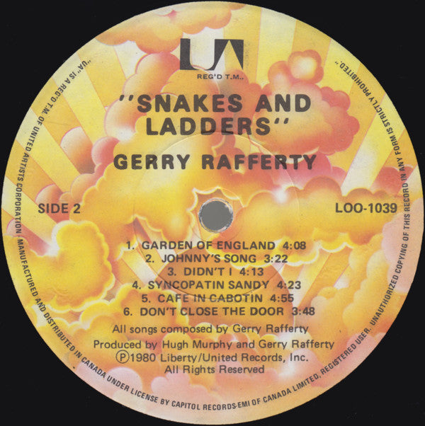 Gerry Rafferty : Snakes And Ladders (LP, Album)