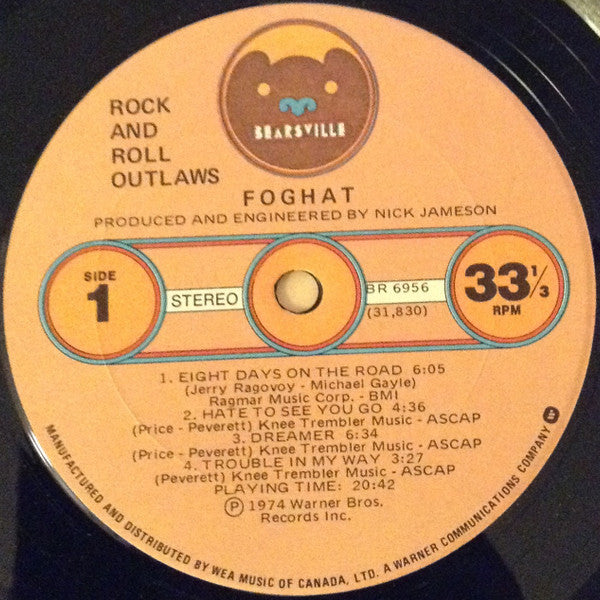 Foghat : Rock And Roll Outlaws (LP, Album)
