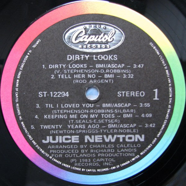 Juice Newton : Dirty Looks (LP, Album)