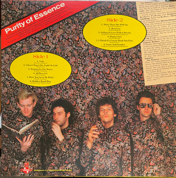 The Rumour : Purity Of Essence (LP, Album, Wak)