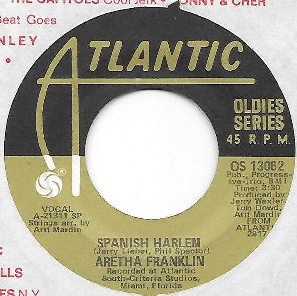 Aretha Franklin : Baby I Love You / Spanish Harlem (7", Comp, Spe)