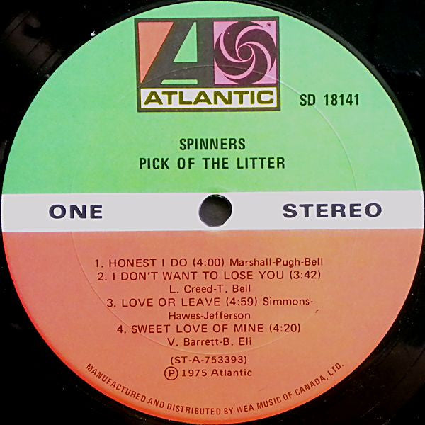 Spinners : Pick Of The Litter (LP, Album)