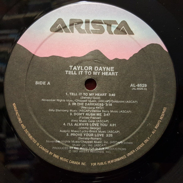 Taylor Dayne : Tell It To My Heart (LP, Album)