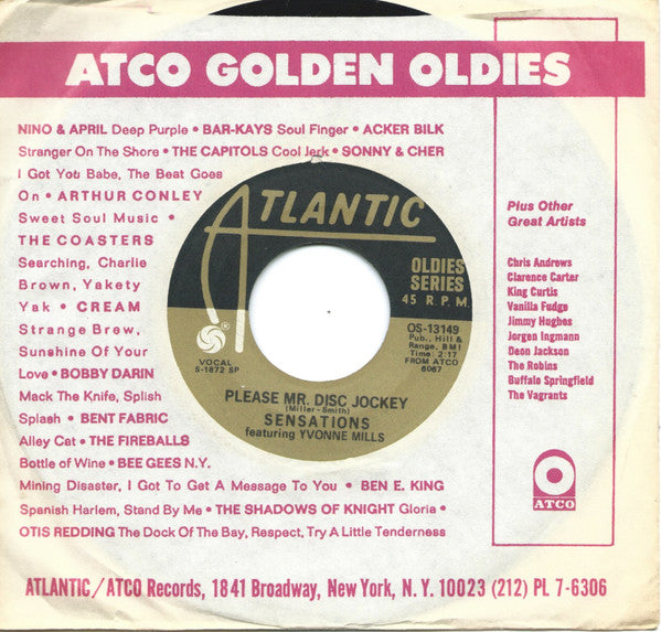 The Coasters / The Sensations (2) : Zing! Went The Strings Of My Heart / Please Mr. Disc Jockey (7", Single)