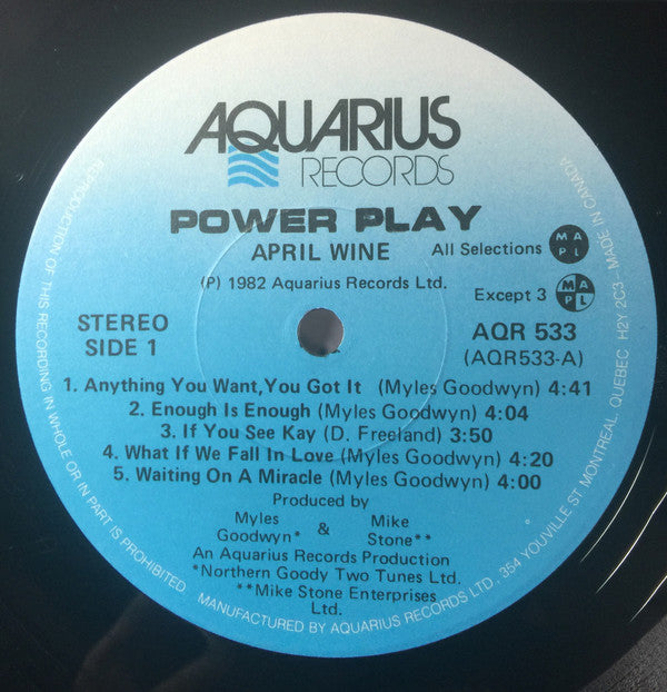 April Wine : Power Play (LP, Album)