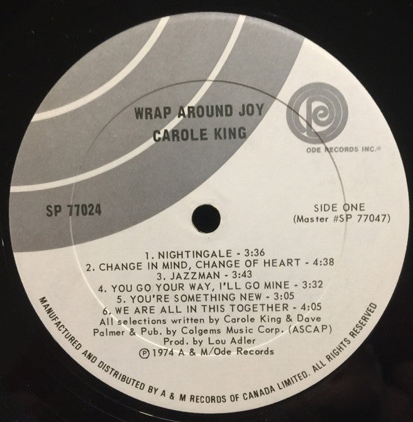 Carole King : Wrap Around Joy (LP, Album)