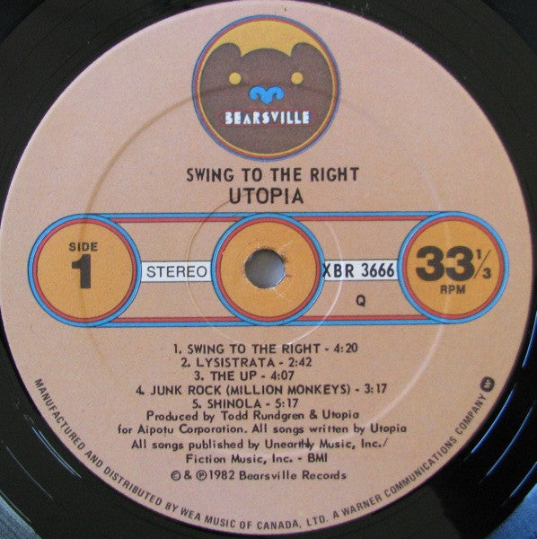 Utopia (5) : Swing To The Right (LP, Album)