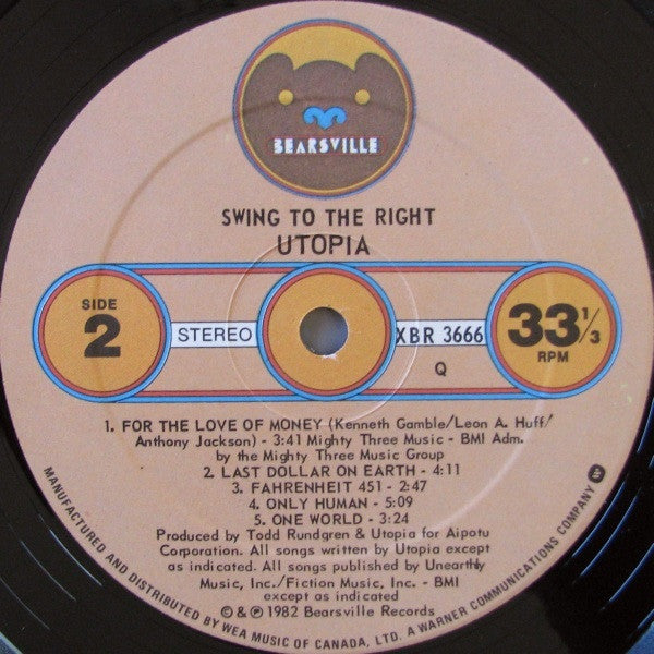 Utopia (5) : Swing To The Right (LP, Album)
