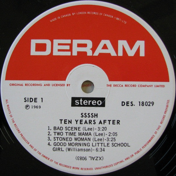 Ten Years After : Ssssh. (LP, Album, Gat)