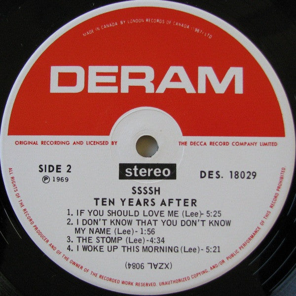 Ten Years After : Ssssh. (LP, Album, Gat)