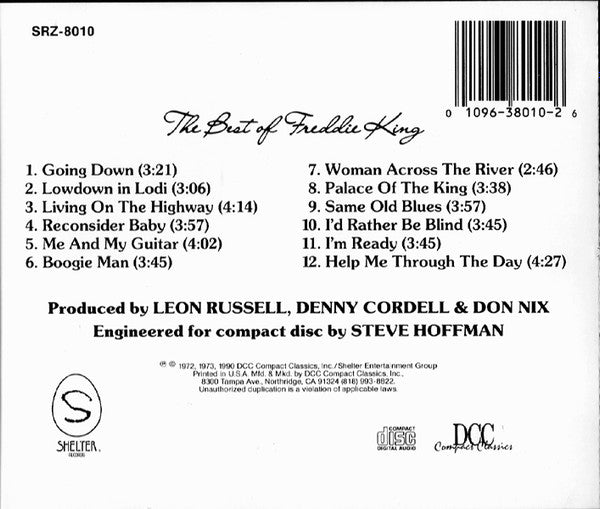 Freddie King : The Best Of Freddie King (CD, Comp, RE)