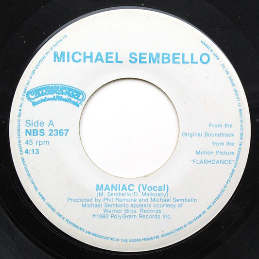 Michael Sembello : Maniac (7", Single)