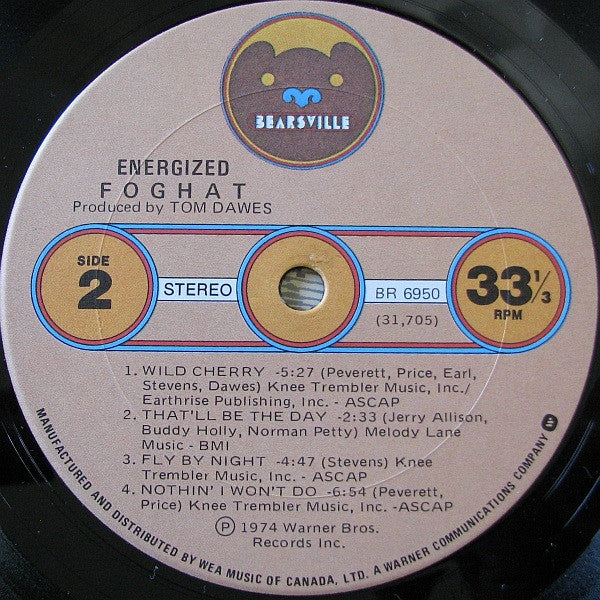 Foghat : Energized (LP, Album)