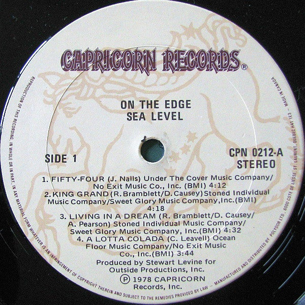 Sea Level : On The Edge (LP, Album)