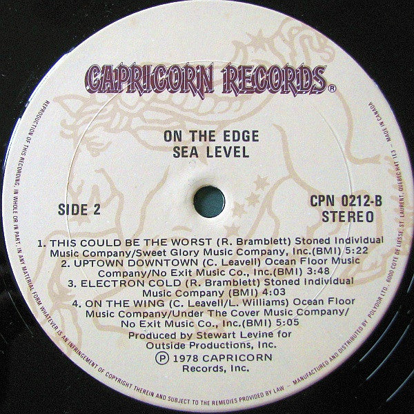 Sea Level : On The Edge (LP, Album)