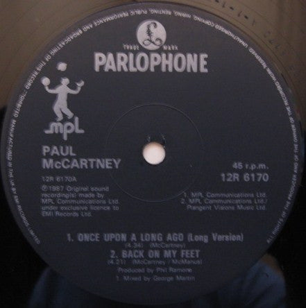 Paul McCartney : Once Upon A Long Ago (12", Single, Lon)