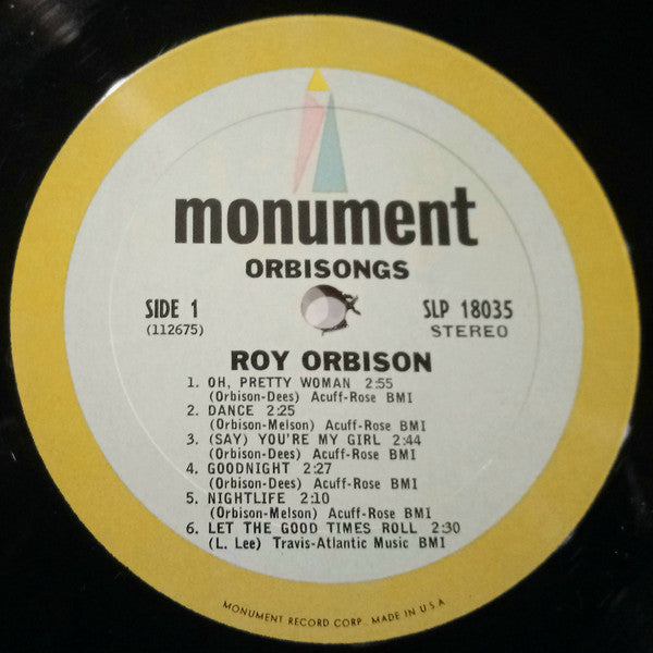 Orbison* : Orbisongs (LP, Comp)
