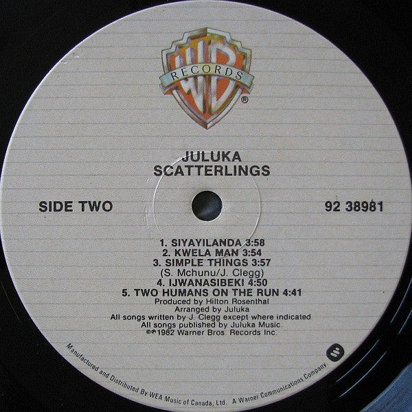 Juluka : Scatterlings (LP, Album)