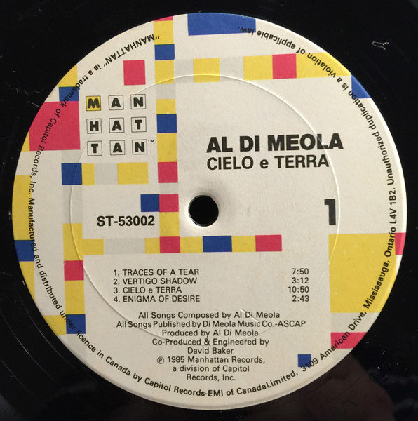 Al Di Meola : Cielo E Terra (LP, Album)