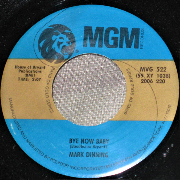 Mark Dinning : Teen Angel / Bye Now Baby (7", RE)
