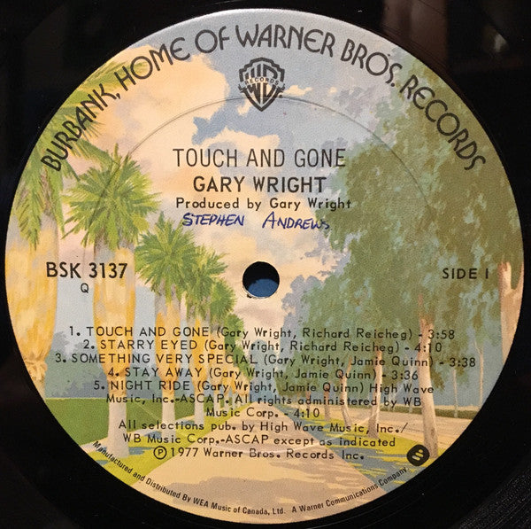 Gary Wright : Touch And Gone (LP, Album)