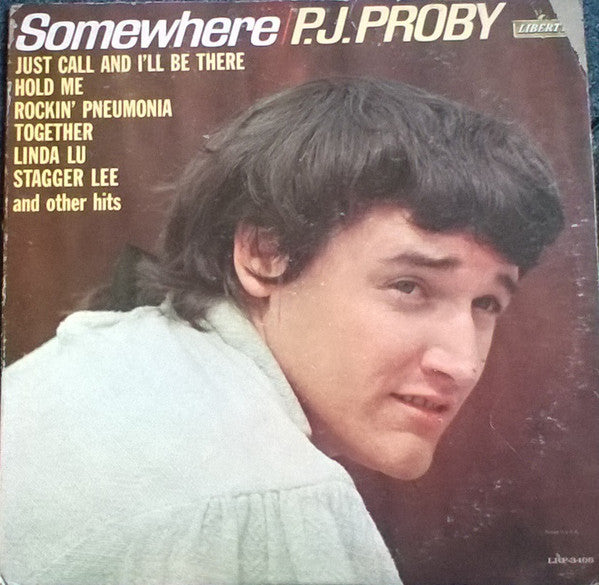 P.J. Proby : Somewhere (LP, Album, Mono)