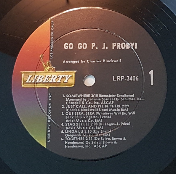 P.J. Proby : Somewhere (LP, Album, Mono)
