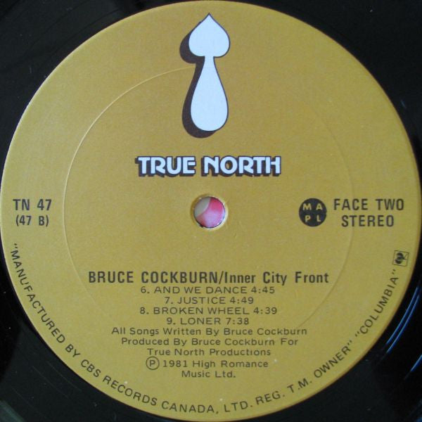Bruce Cockburn : Inner City Front (LP, Album)
