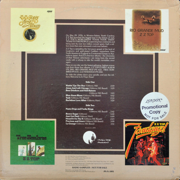 ZZ Top : ZZ Top's World Wide Texas Tour (LP, Comp, Promo, Smplr, Ter)