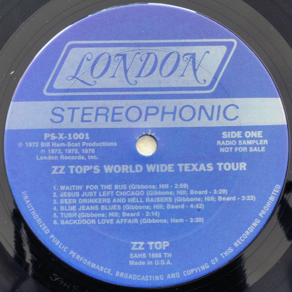 ZZ Top : ZZ Top's World Wide Texas Tour (LP, Comp, Promo, Smplr, Ter)