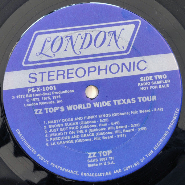 ZZ Top : ZZ Top's World Wide Texas Tour (LP, Comp, Promo, Smplr, Ter)