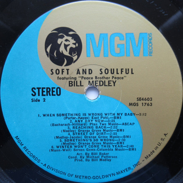 Bill Medley : Soft And Soulful (LP, Album)