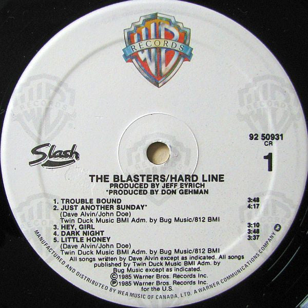 The Blasters : Hard Line (LP, Album)