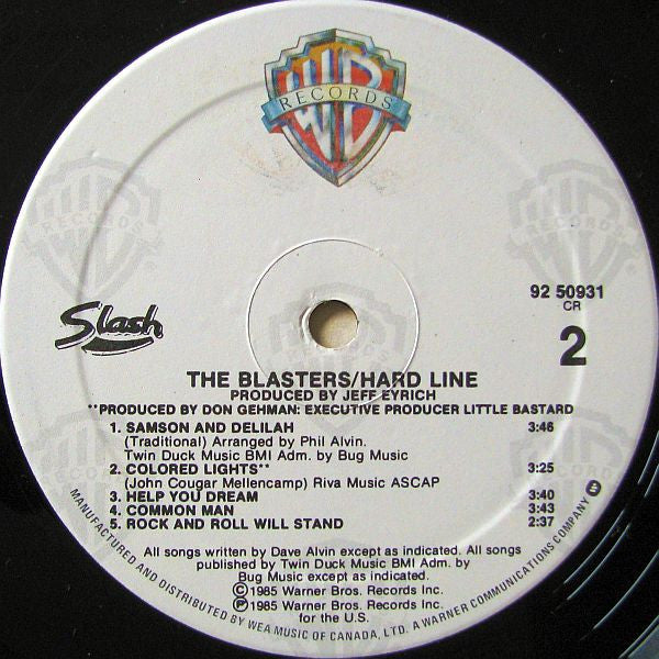 The Blasters : Hard Line (LP, Album)