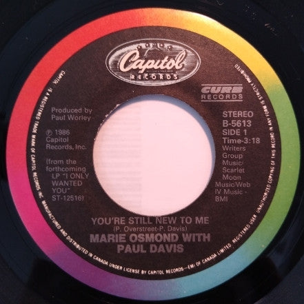 Marie Osmond With Paul Davis (3) : You're Still New To Me (7", Single)