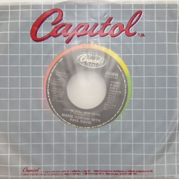 Marie Osmond With Paul Davis (3) : You're Still New To Me (7", Single)