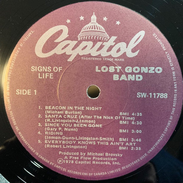The Lost Gonzo Band : Signs Of Life (LP, Album)