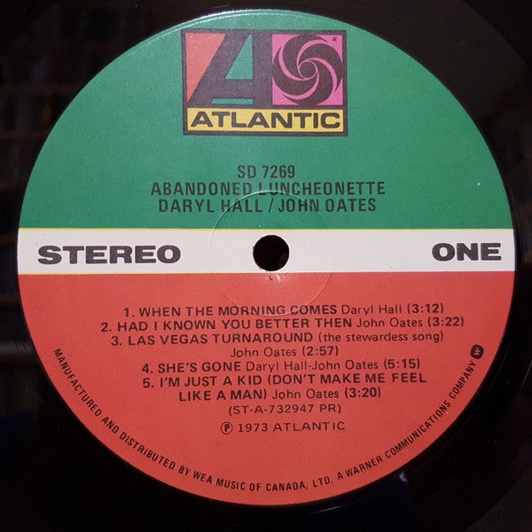 Daryl Hall & John Oates : Abandoned Luncheonette (LP, Album)