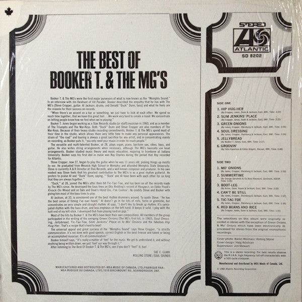Booker T. & The MG's* : The Best Of Booker T. & The MG's (LP, Comp, RE)