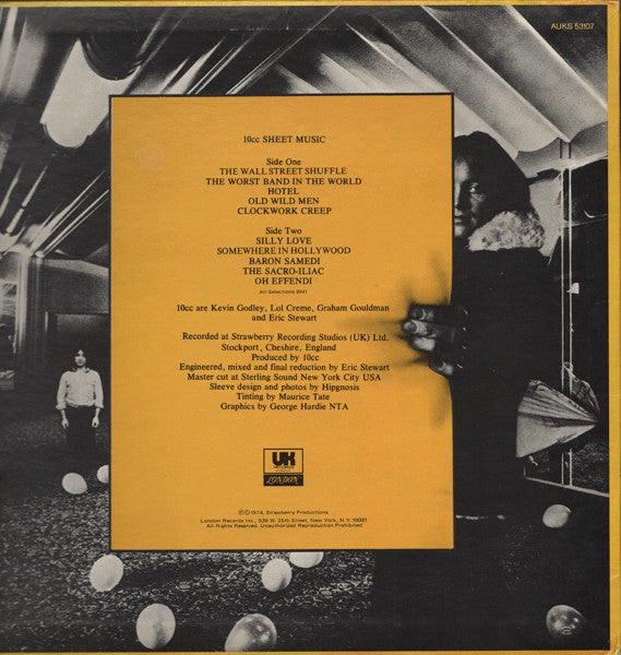 10cc : Sheet Music (LP, Album, Wad)