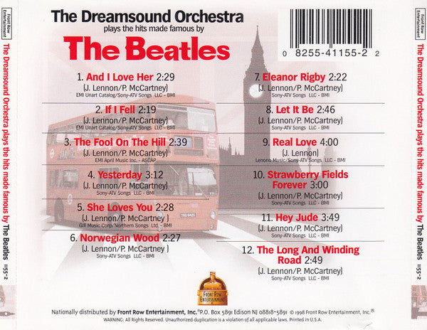 The Dreamsound Orchestra : Plays The Hits Made Famous By The Beatles (2xCD, Comp)